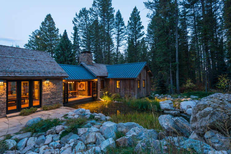 rustic home in woods