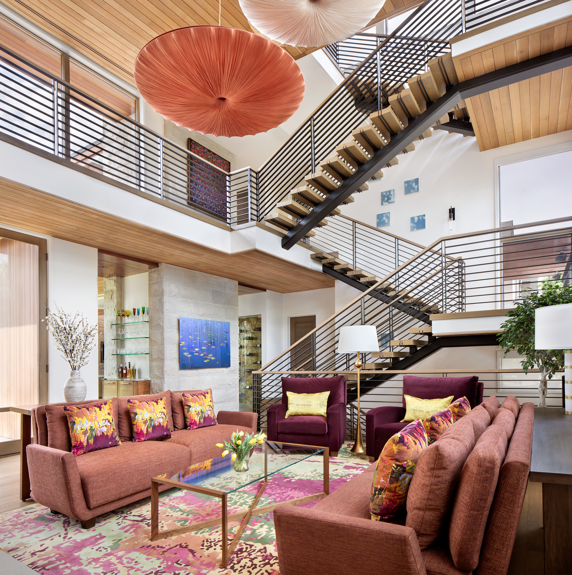 colorful living room interior